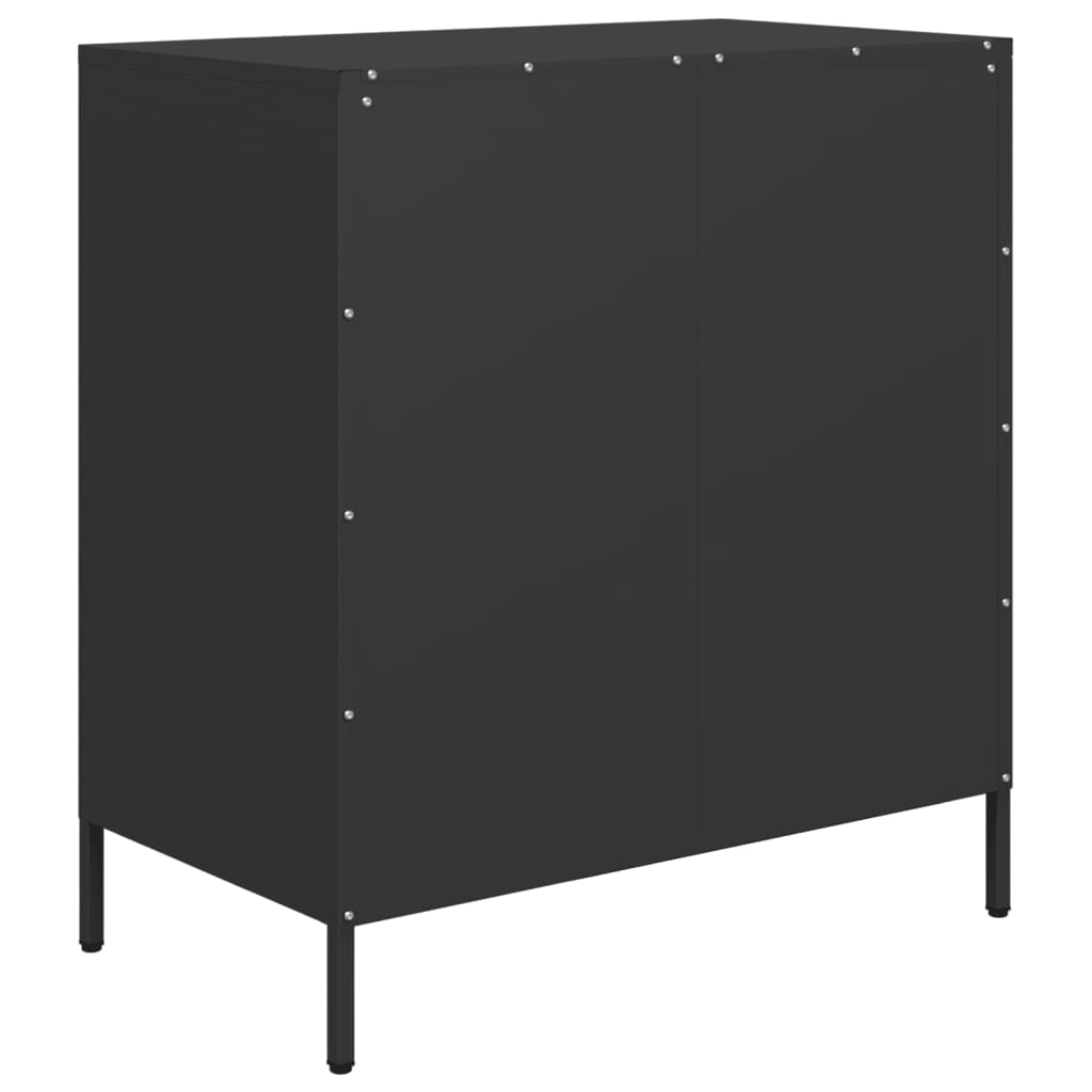 Buffet noir 68x39x73,5 cm acier laminé à froid - XIOS