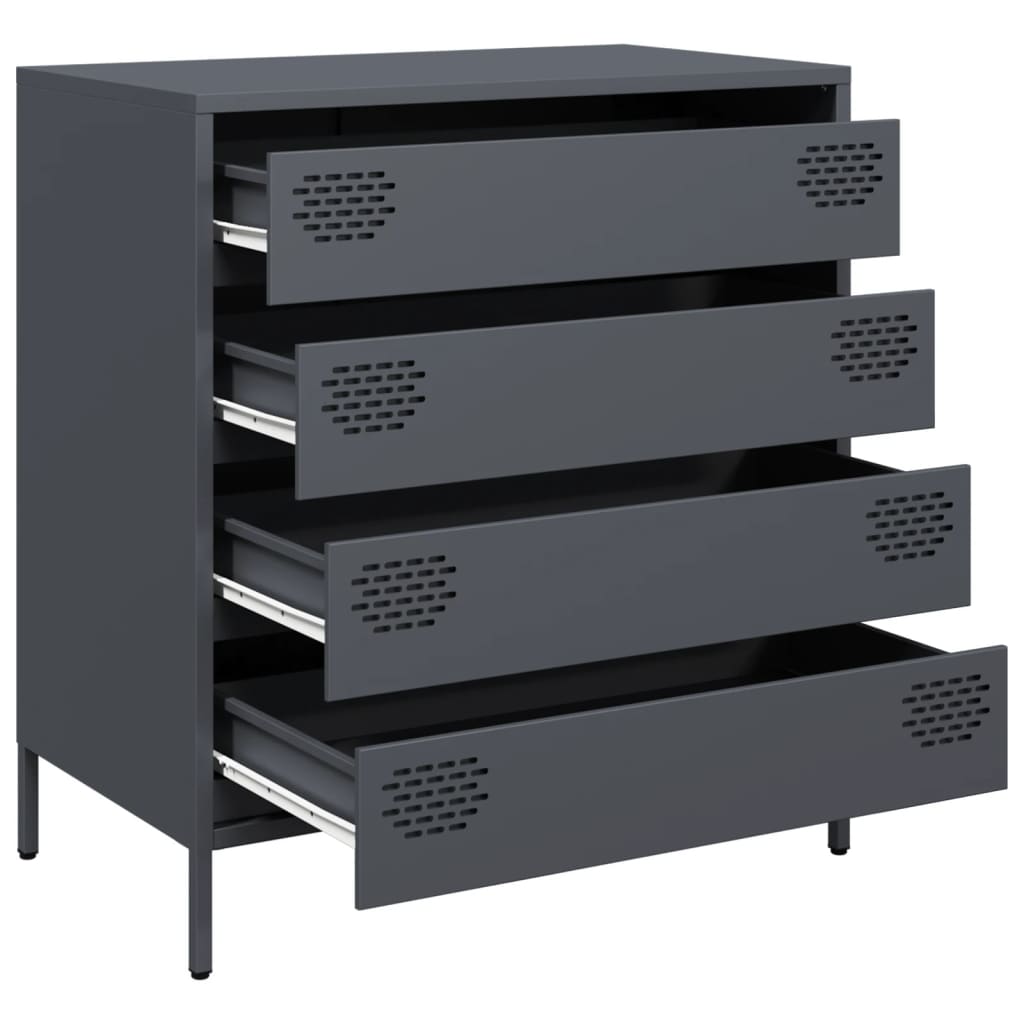 Buffet anthracite 68x39x73,5 cm acier laminé à froid - XIOS