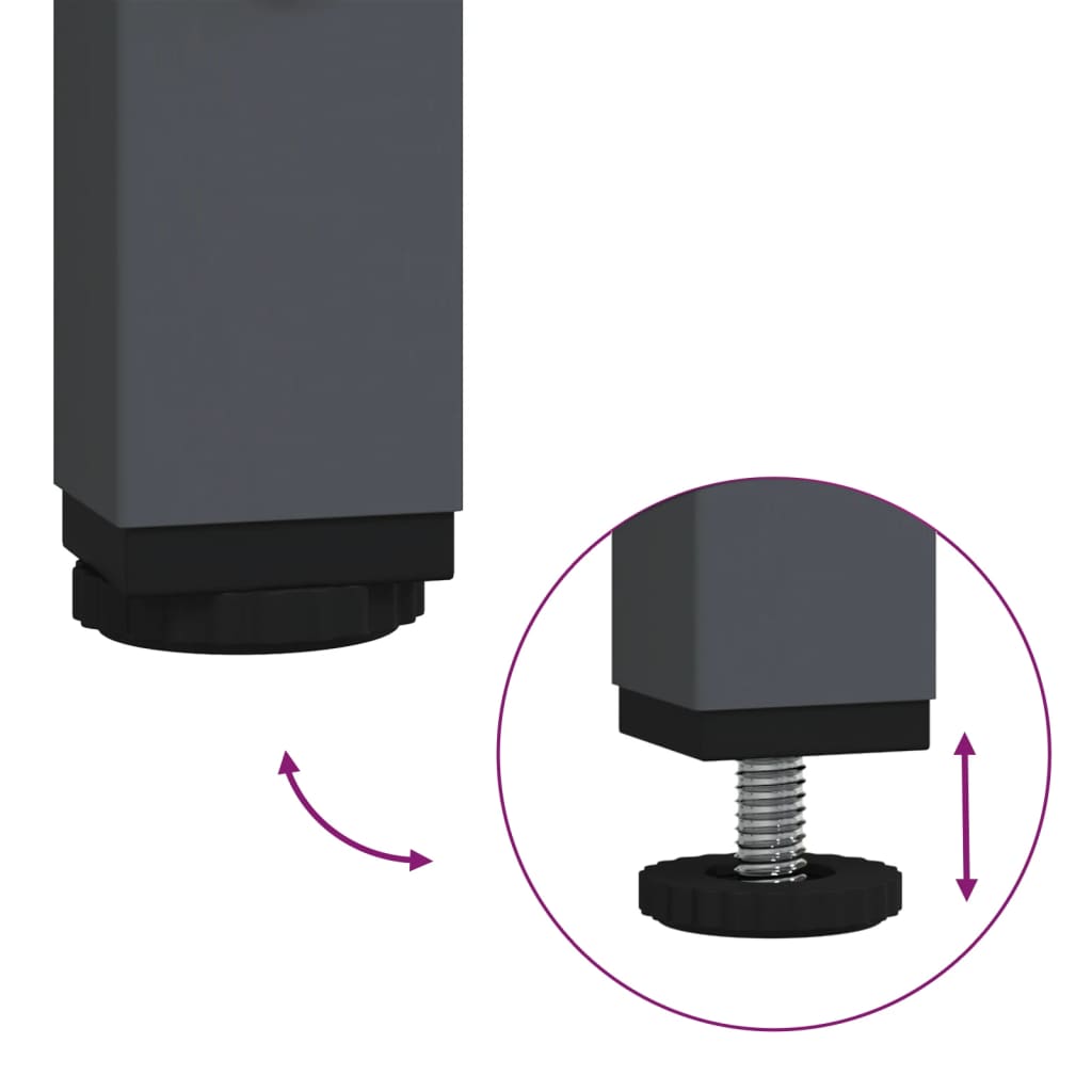 Buffet anthracite 68x39x73,5 cm acier laminé à froid - XIOS