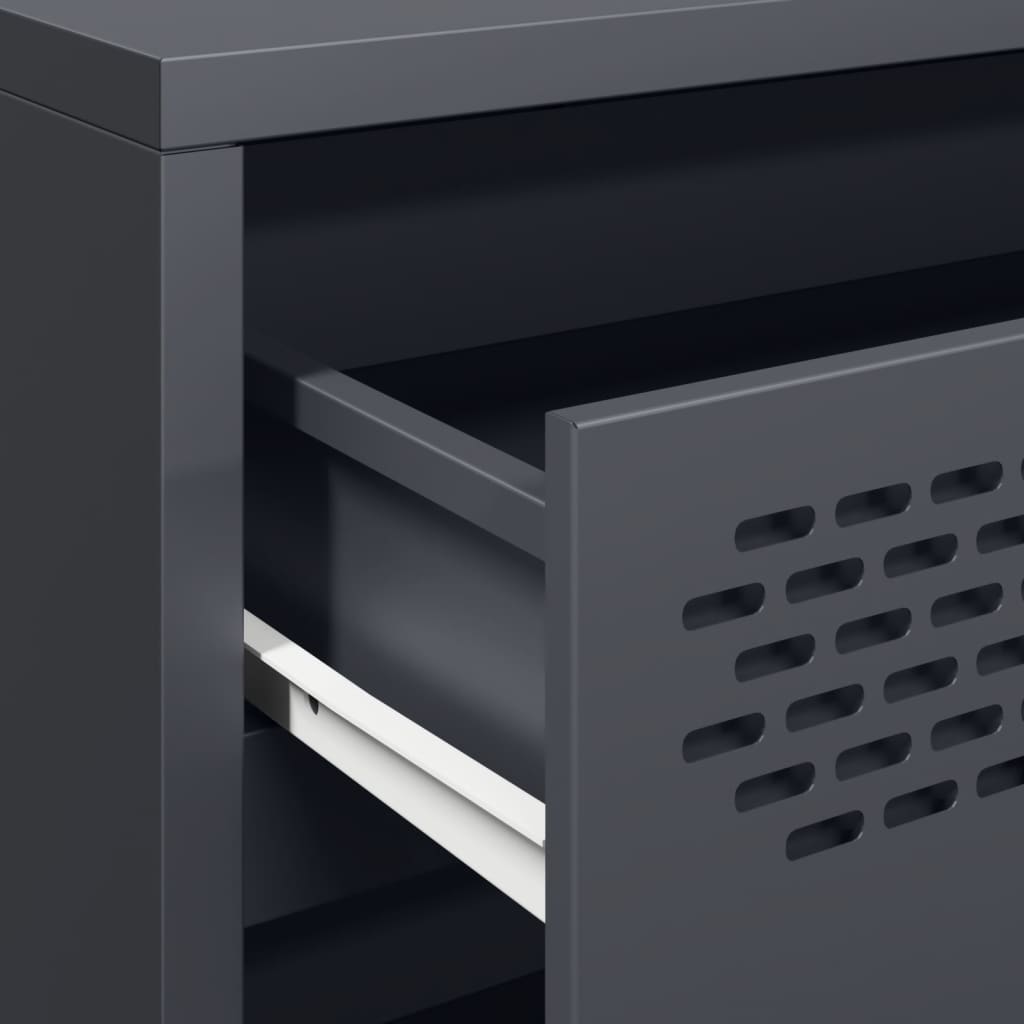 Buffet anthracite 68x39x73,5 cm acier laminé à froid - XIOS