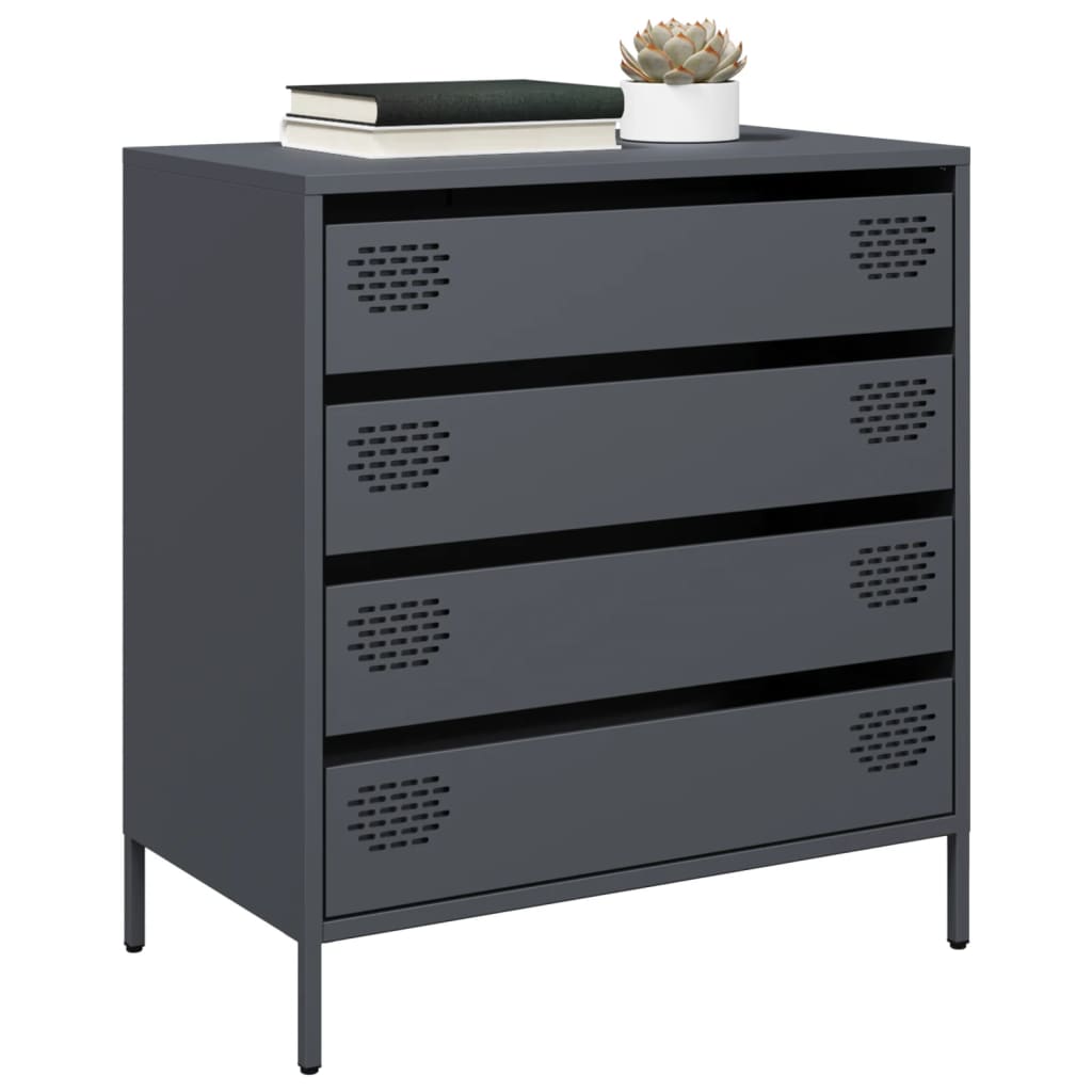 Buffet anthracite 68x39x73,5 cm acier laminé à froid - XIOS