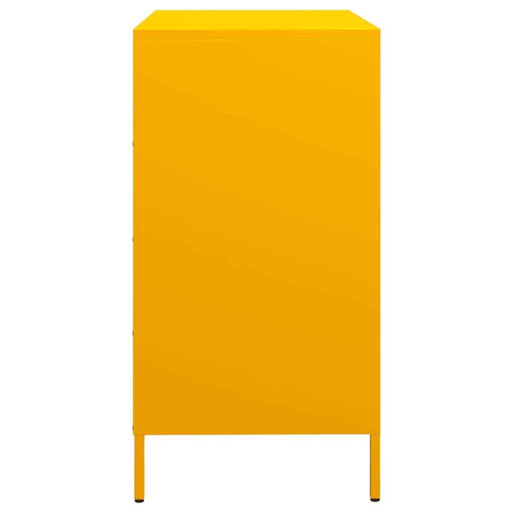 Buffet jaune moutarde 68x39x73,5 cm acier laminé à froid - XIOS