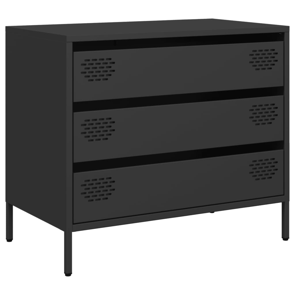 Buffet noir 68x39x58,5 cm acier laminé à froid - XIOS