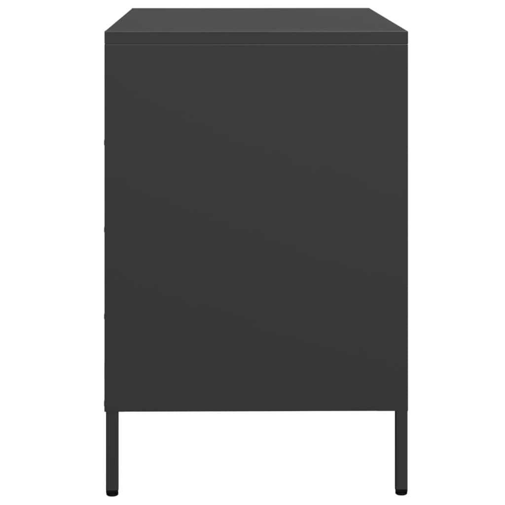 Buffet noir 68x39x58,5 cm acier laminé à froid - XIOS