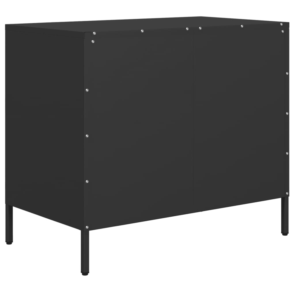 Buffet noir 68x39x58,5 cm acier laminé à froid - XIOS