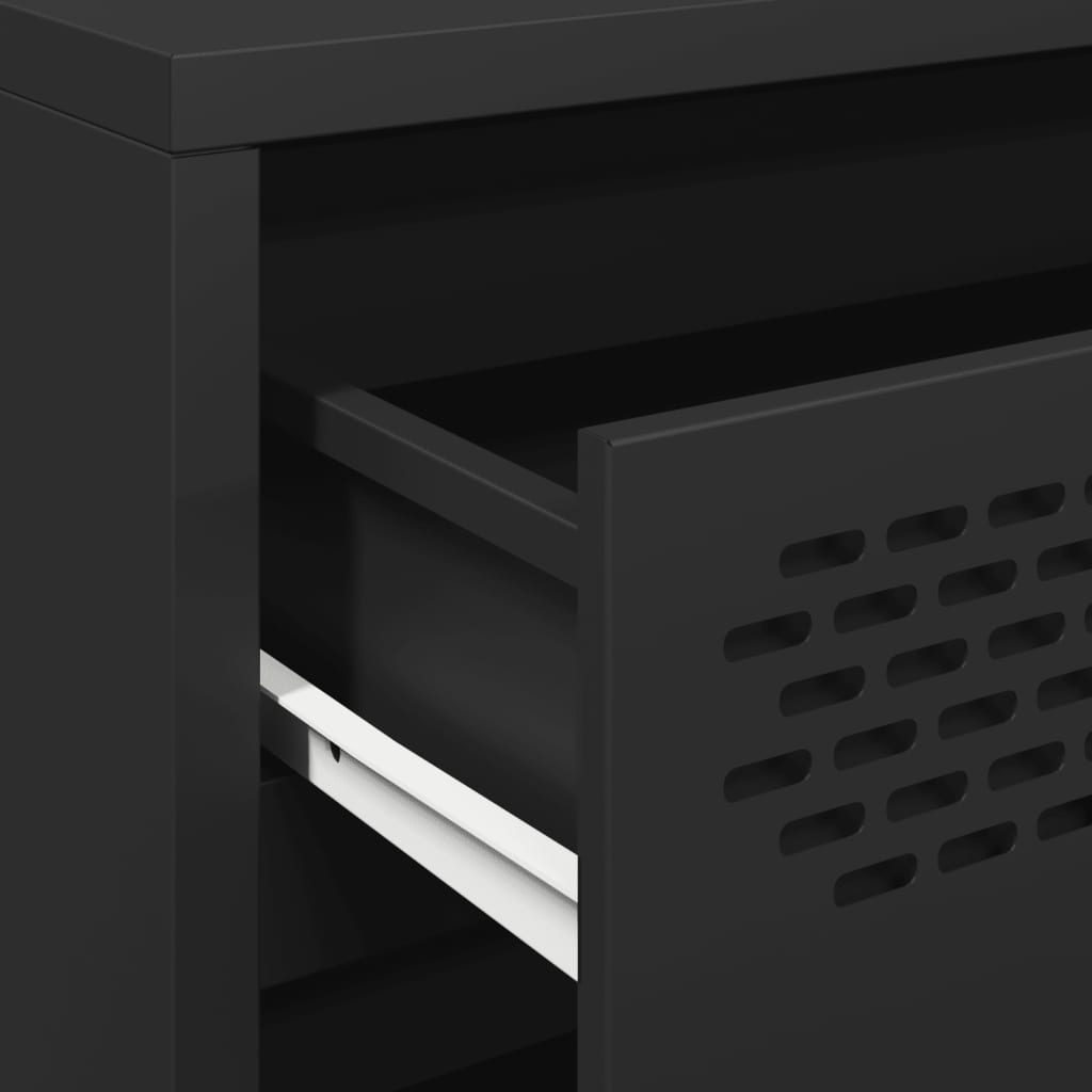 Buffet noir 68x39x58,5 cm acier laminé à froid - XIOS