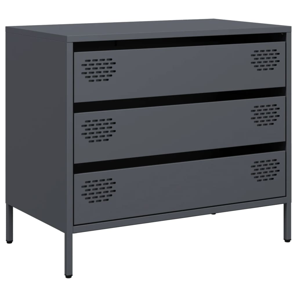 Buffet anthracite 68x39x58,5 cm acier laminé à froid - XIOS