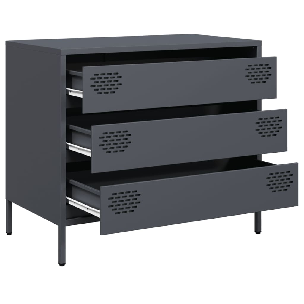 Buffet anthracite 68x39x58,5 cm acier laminé à froid - XIOS