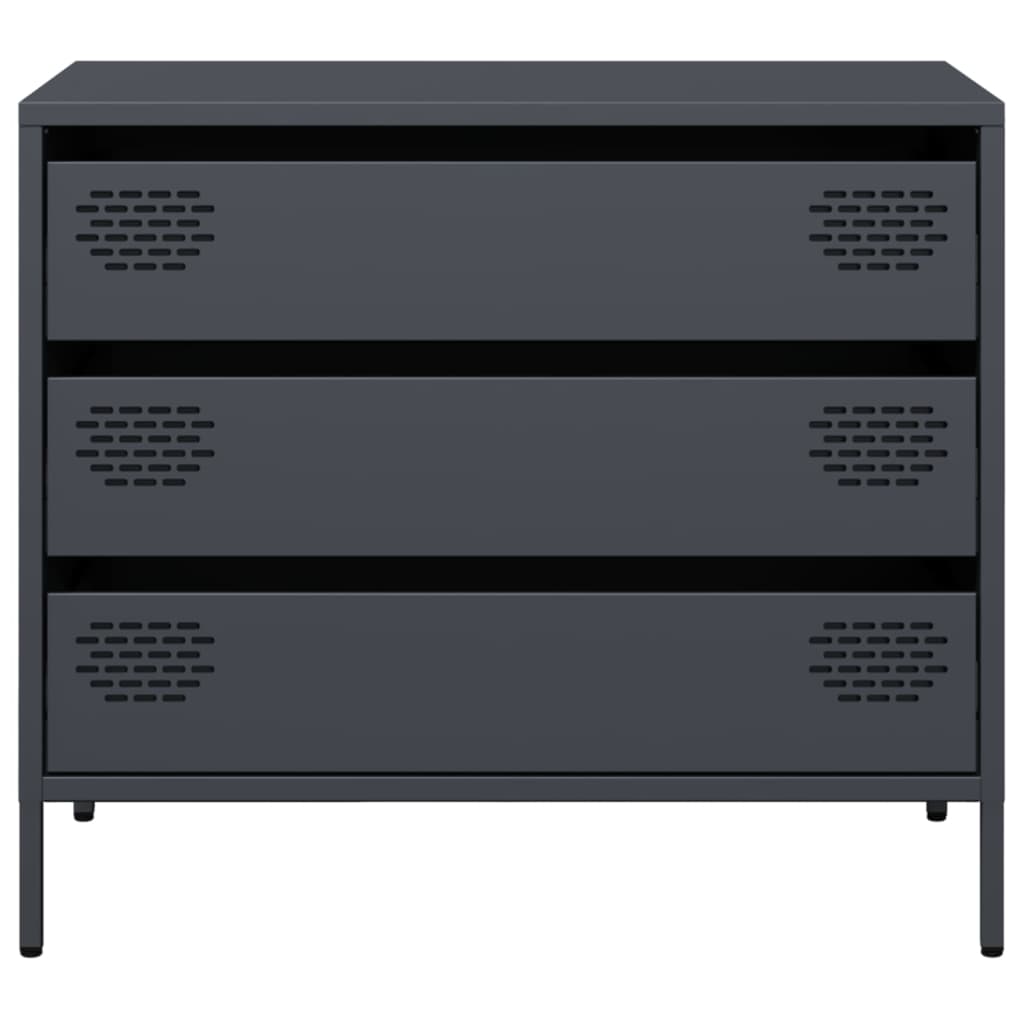 Buffet anthracite 68x39x58,5 cm acier laminé à froid - XIOS