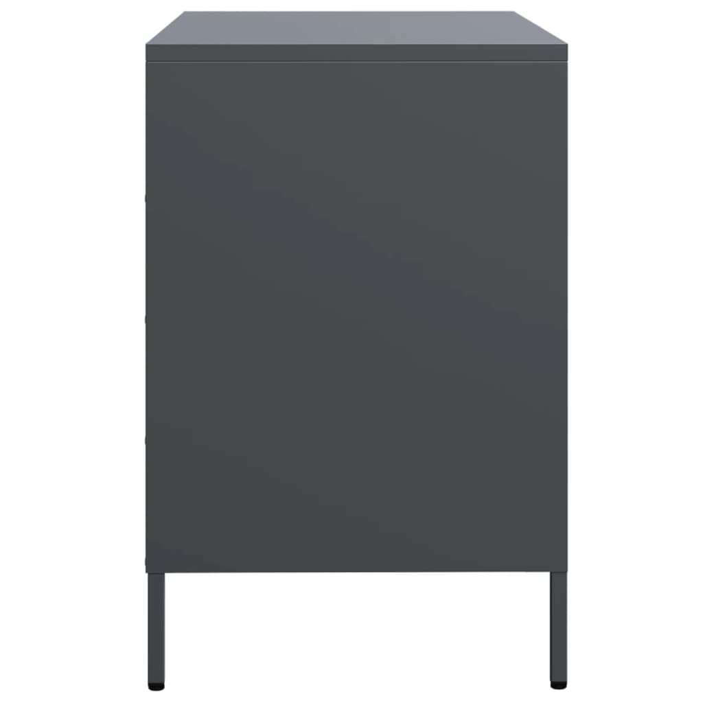 Buffet anthracite 68x39x58,5 cm acier laminé à froid - XIOS