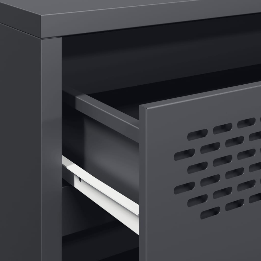 Buffet anthracite 68x39x58,5 cm acier laminé à froid - XIOS