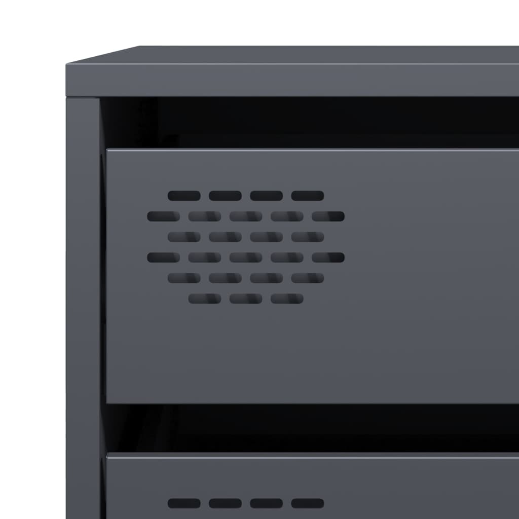 Buffet anthracite 68x39x58,5 cm acier laminé à froid - XIOS