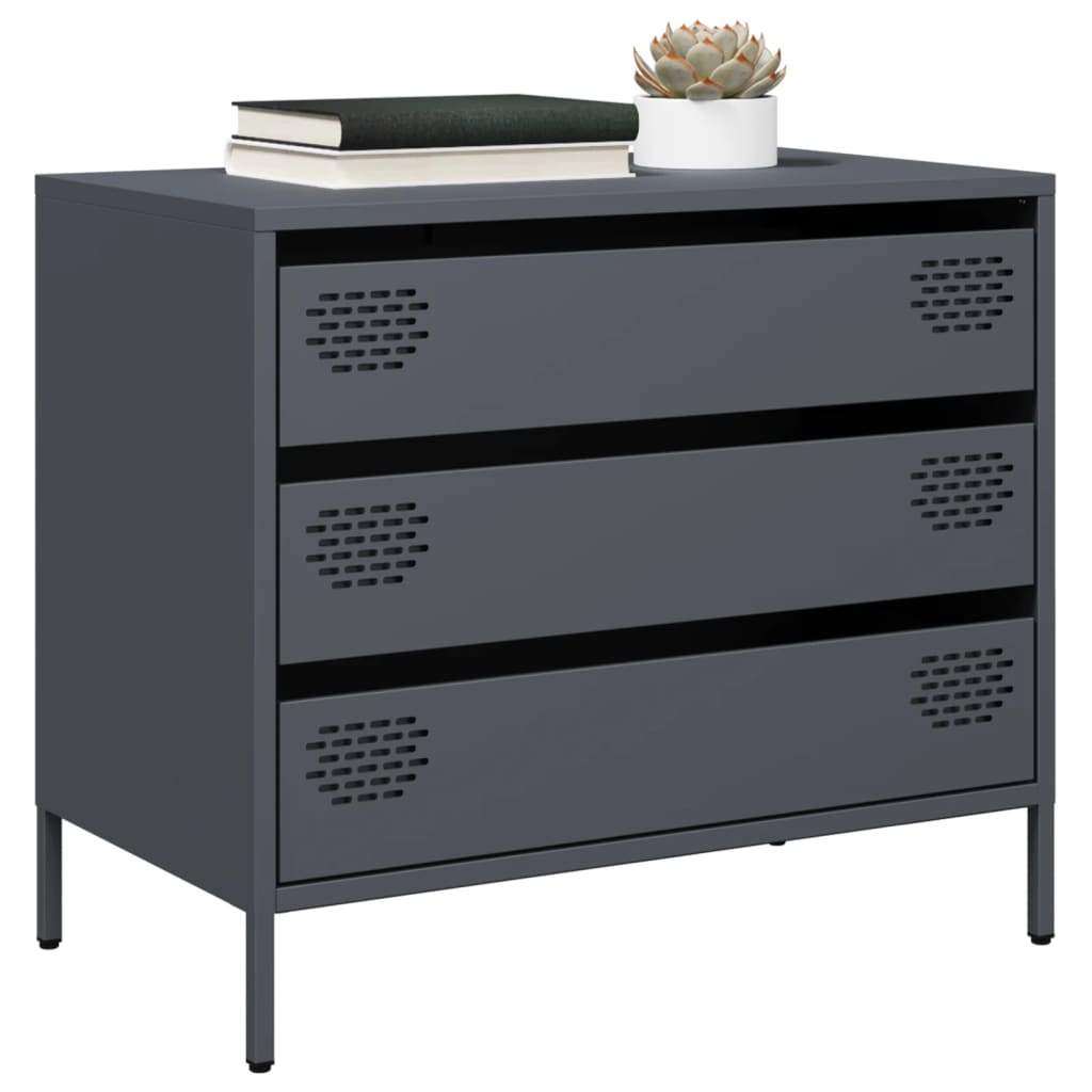 Buffet anthracite 68x39x58,5 cm acier laminé à froid - XIOS