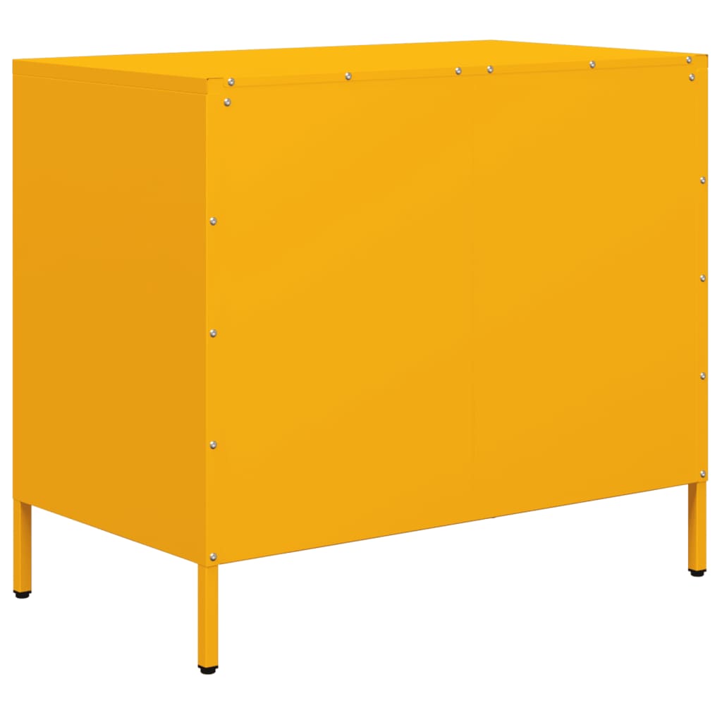 Buffet jaune moutarde 68x39x58,5 cm acier laminé à froid - XIOS