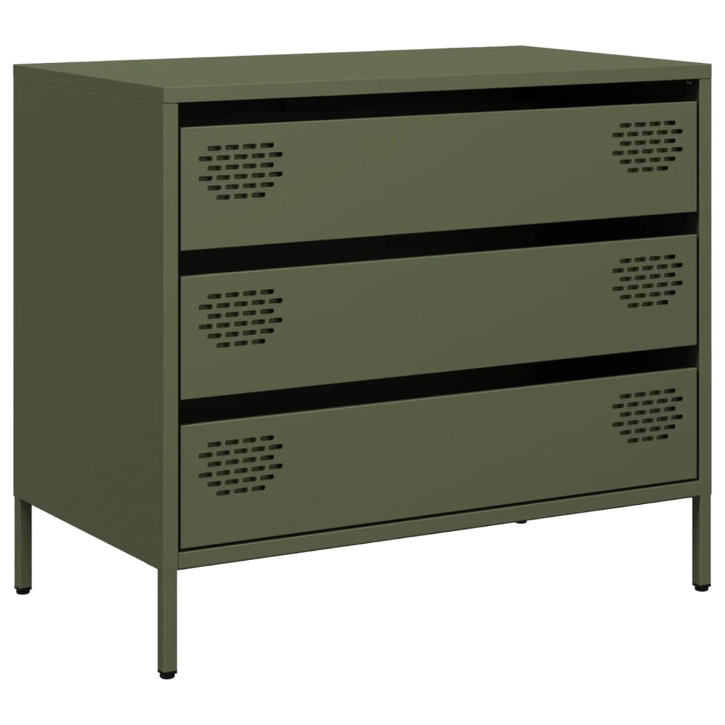 Buffet vert olive 68x39x58,5 cm acier laminé à froid - XIOS