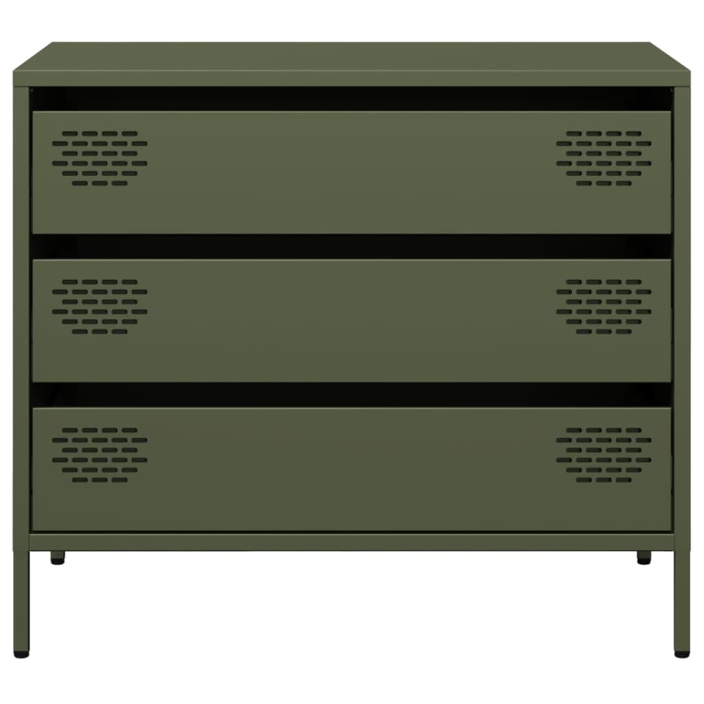 Buffet vert olive 68x39x58,5 cm acier laminé à froid - XIOS
