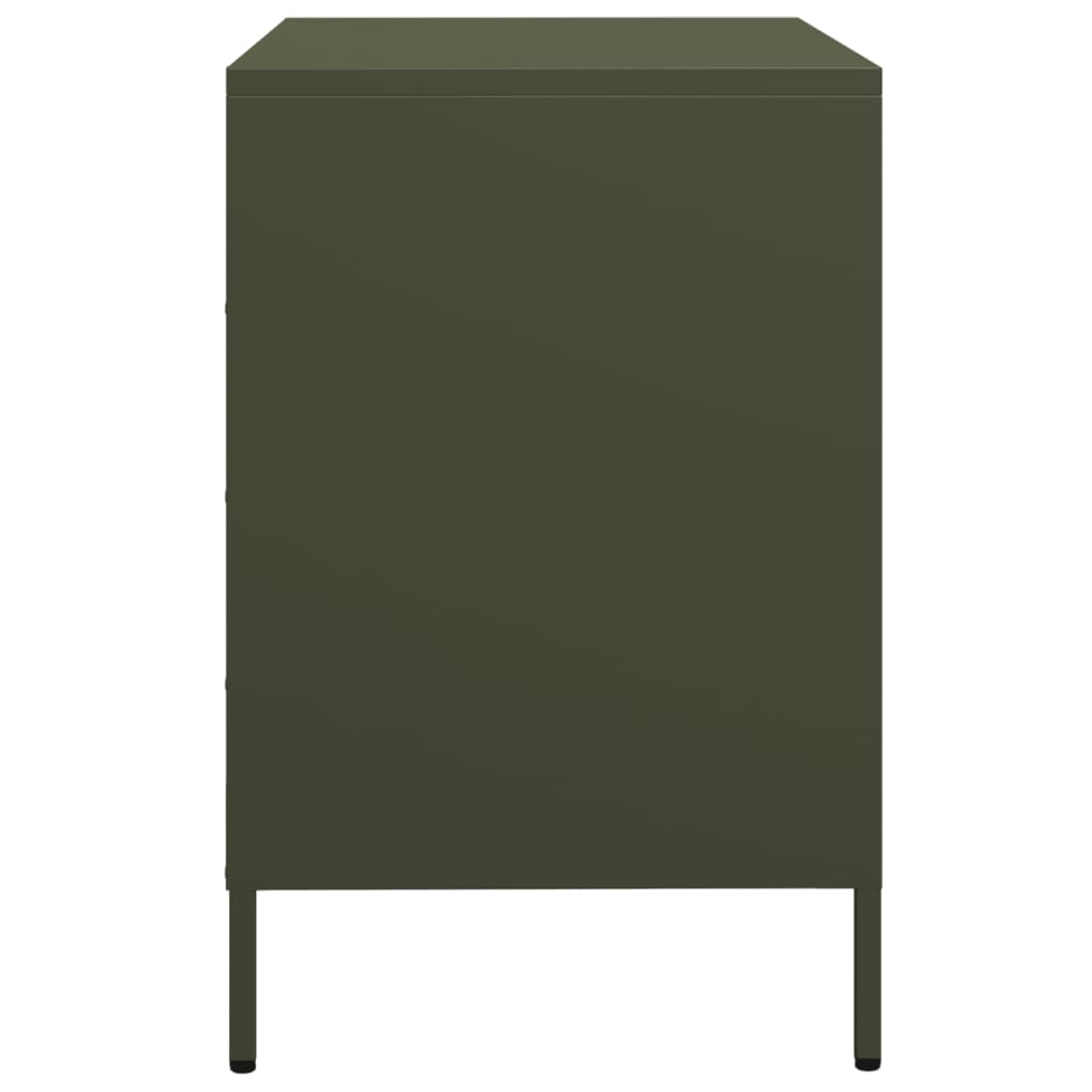 Buffet vert olive 68x39x58,5 cm acier laminé à froid - XIOS