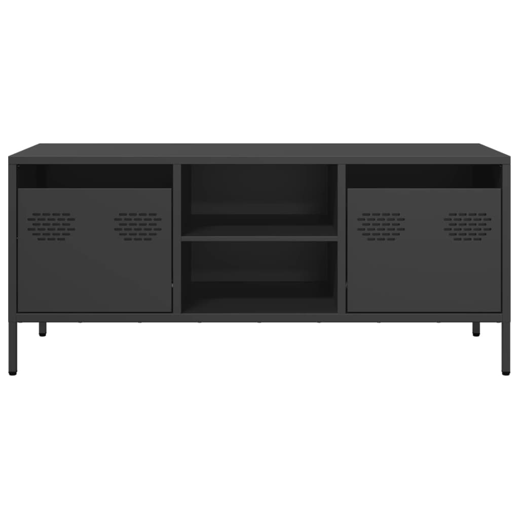 Meuble TV noir 101,5x39x43,5 cm acier laminé à froid - XIOS