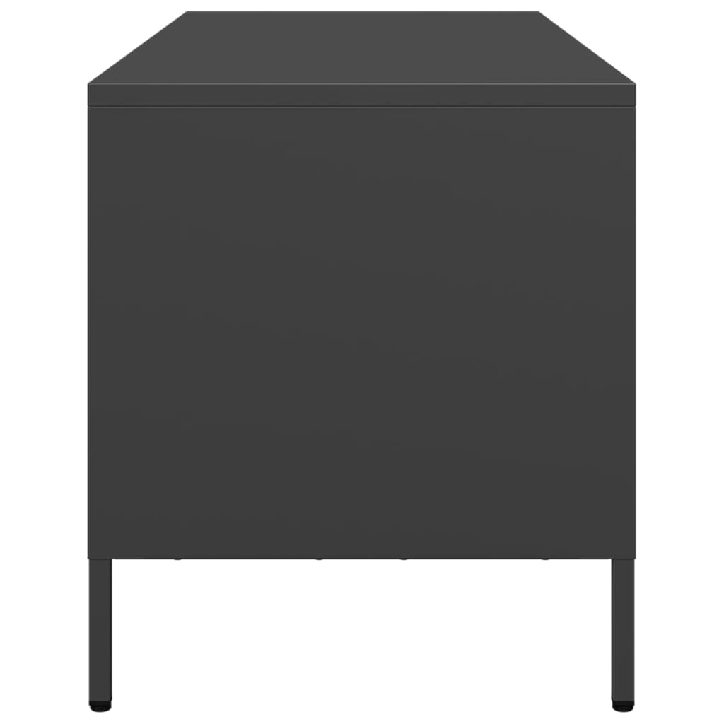 Meuble TV noir 101,5x39x43,5 cm acier laminé à froid - XIOS