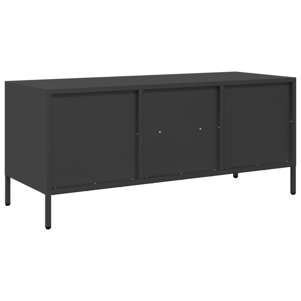 Meuble TV noir 101,5x39x43,5 cm acier laminé à froid - XIOS