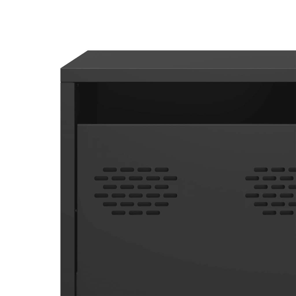Meuble TV noir 101,5x39x43,5 cm acier laminé à froid - XIOS