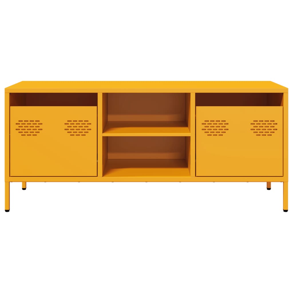 Meuble TV jaune moutarde 101,5x39x43,5 cm acier laminé à froid - XIOS