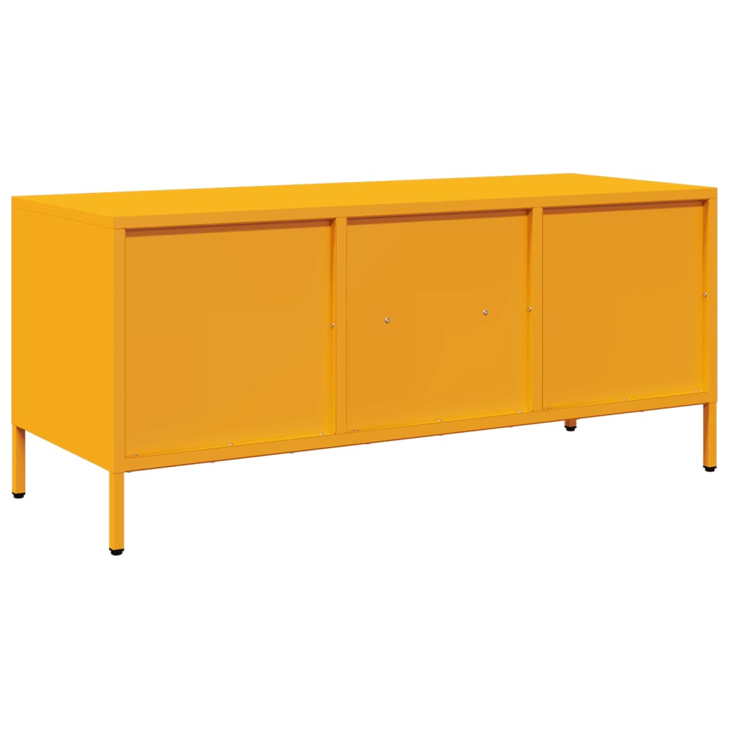 Meuble TV jaune moutarde 101,5x39x43,5 cm acier laminé à froid - XIOS