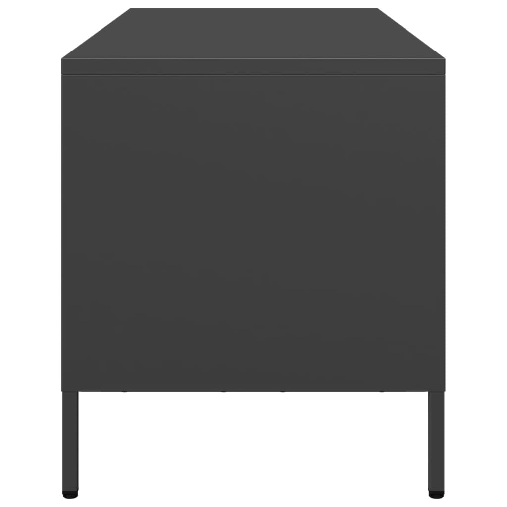 Meuble TV noir 68x39x43,5 cm acier laminé à froid - XIOS