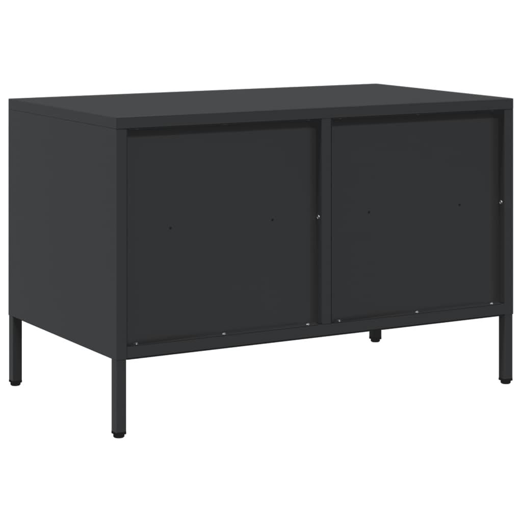 Meuble TV noir 68x39x43,5 cm acier laminé à froid - XIOS