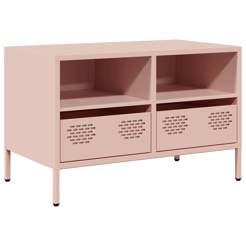 Meuble TV rose 68x39x43,5 cm acier laminé à froid - XIOS