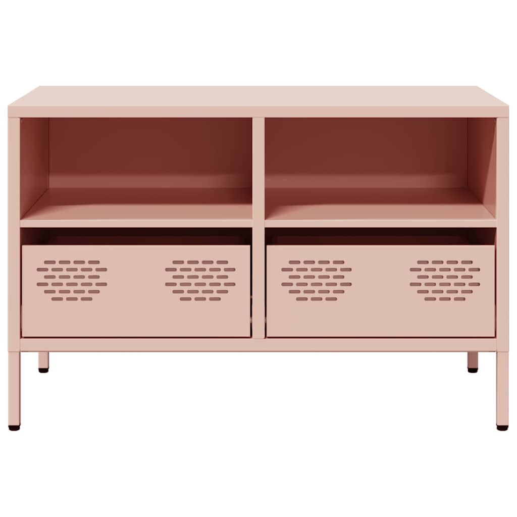 Meuble TV rose 68x39x43,5 cm acier laminé à froid - XIOS