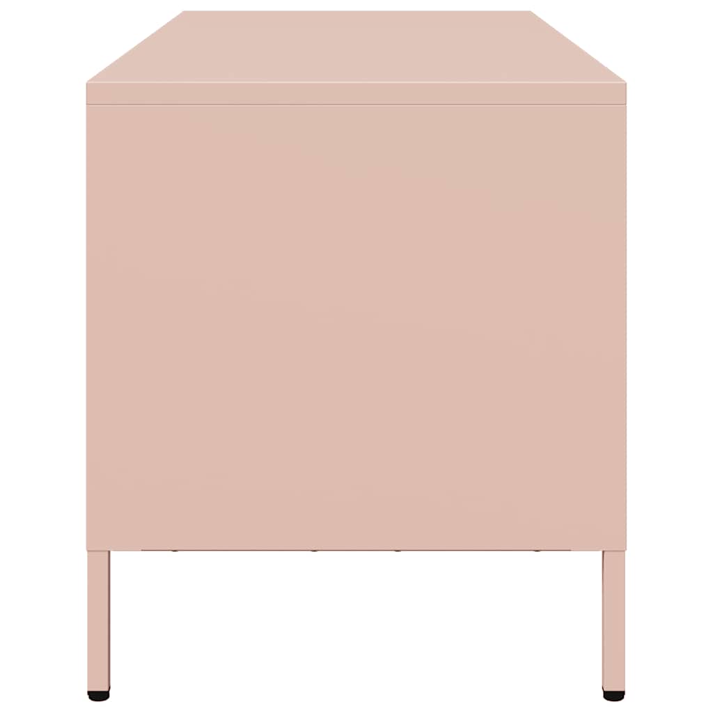 Meuble TV rose 68x39x43,5 cm acier laminé à froid - XIOS