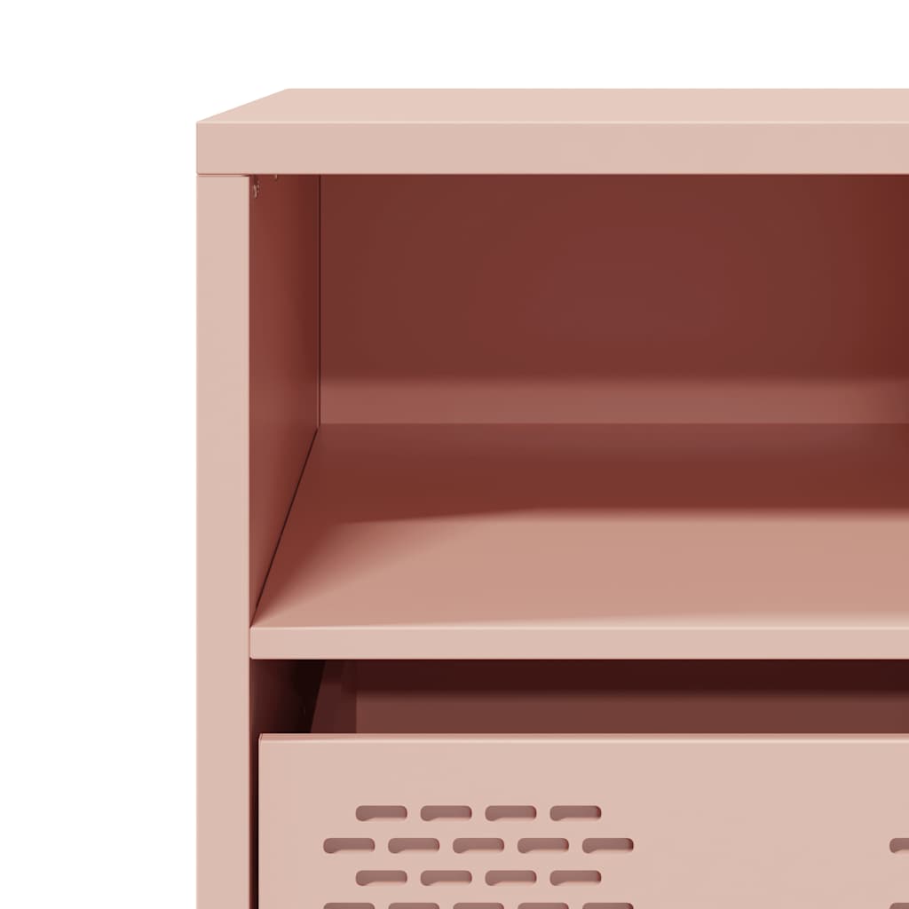 Meuble TV rose 68x39x43,5 cm acier laminé à froid - XIOS