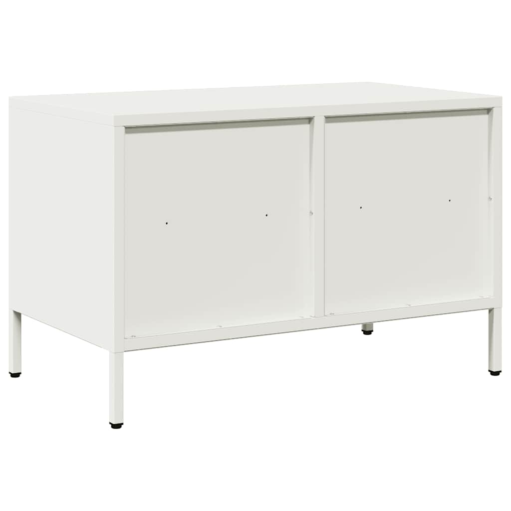 Meuble TV blanc 68x39x43,5 cm acier laminé à froid - XIOS