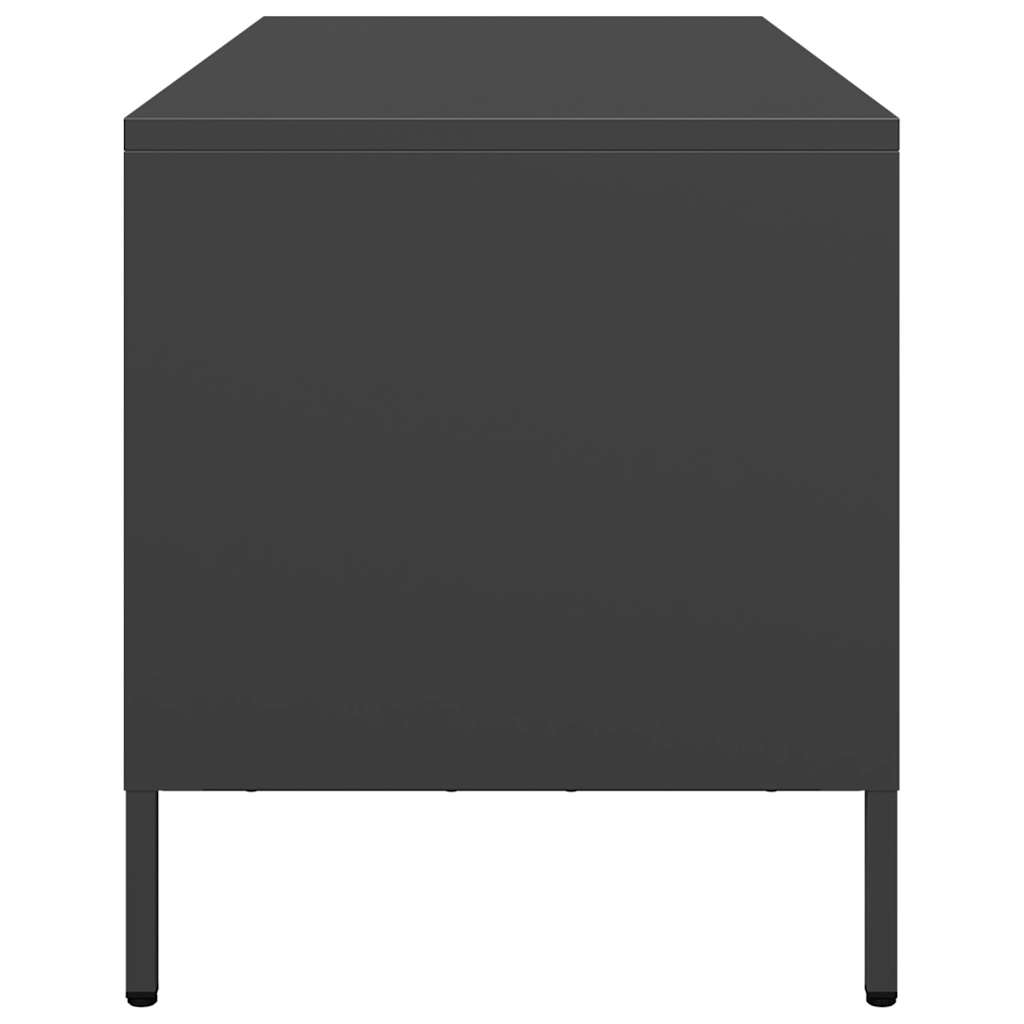 Meuble TV noir 101,5x39x43,5 cm acier laminé à froid - XIOS