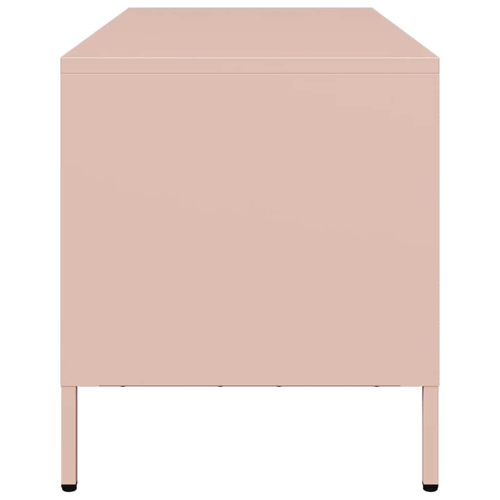 Meuble TV rose 101,5x39x43,5 cm acier laminé à froid - XIOS