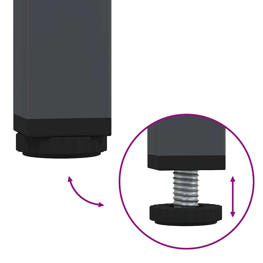 Meuble TV anthracite 101,5x39x43,5 cm acier laminé à froid - XIOS