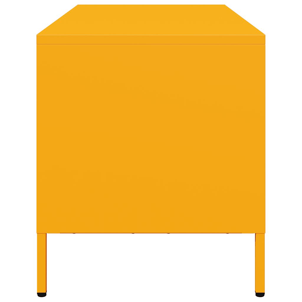 Meuble TV jaune moutarde 101,5x39x43,5 cm acier laminé à froid - XIOS