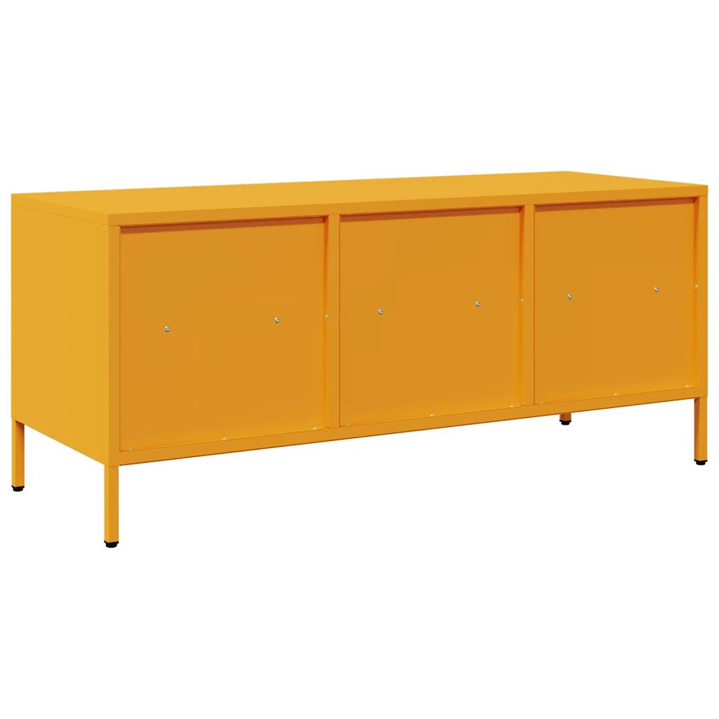 Meuble TV jaune moutarde 101,5x39x43,5 cm acier laminé à froid - XIOS