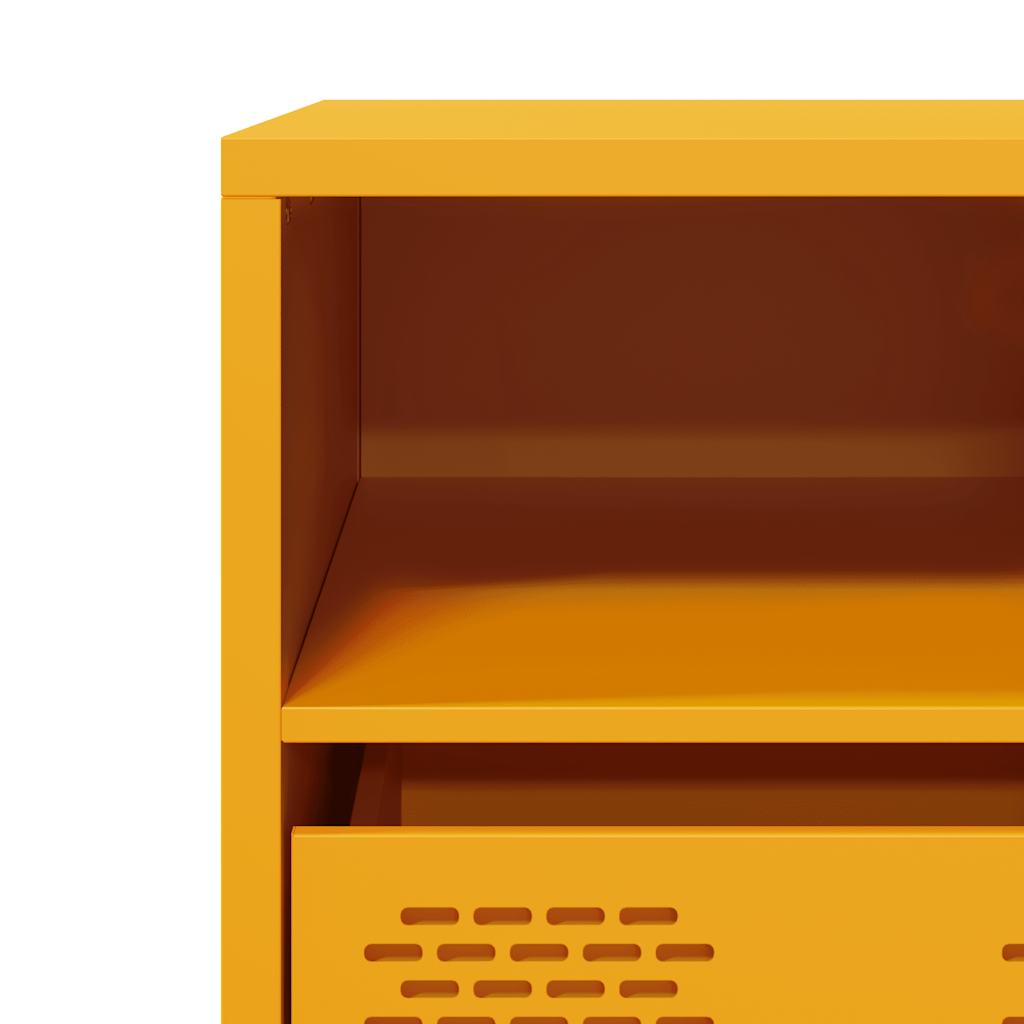 Meuble TV jaune moutarde 101,5x39x43,5 cm acier laminé à froid - XIOS