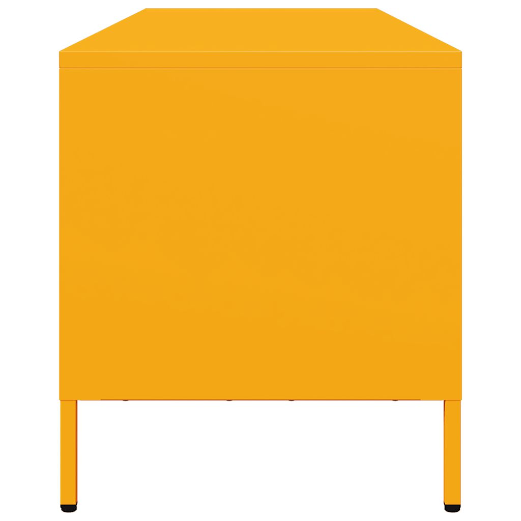 Meuble TV jaune moutarde 135x39x43,5 cm acier laminé à froid - XIOS