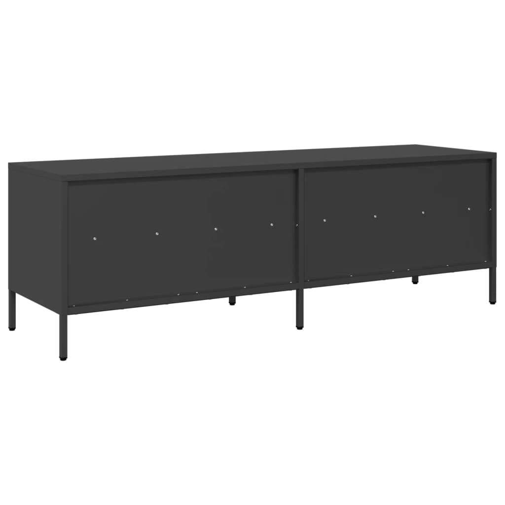 Meuble TV noir 135x39x43,5 cm acier laminé à froid - XIOS