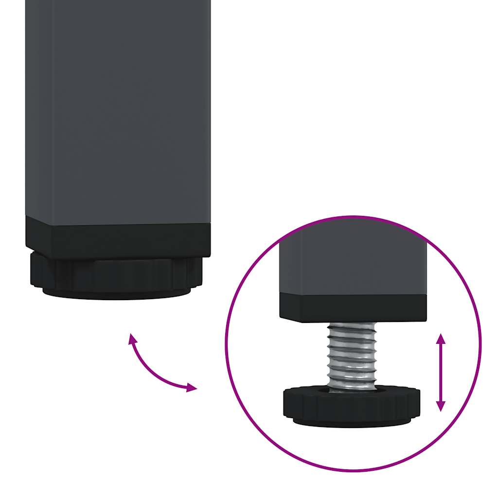 Meuble TV anthracite 202x39x43,5 cm acier laminé à froid - XIOS