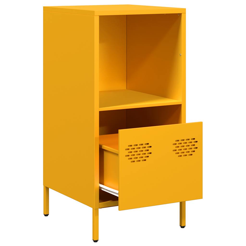 Buffet jaune moutarde 35x39x73,5 cm acier laminé à froid - XIOS