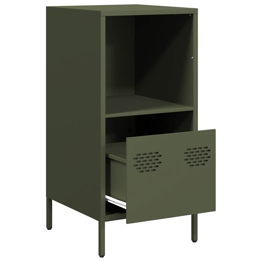 Buffet vert olive 35x39x73,5 cm acier laminé à froid - XIOS