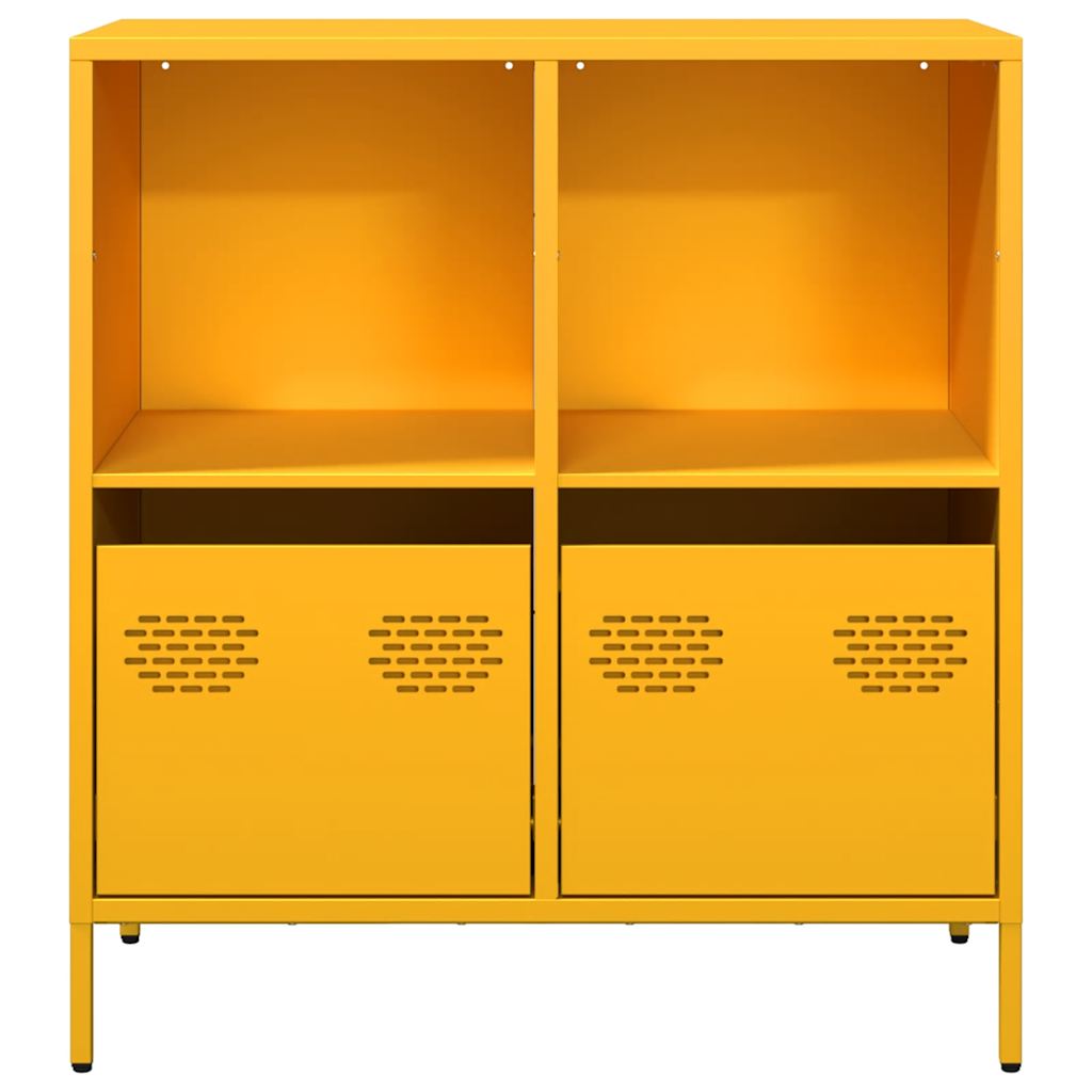 Buffet jaune moutarde 68x39x73,5 cm acier laminé à froid - XIOS