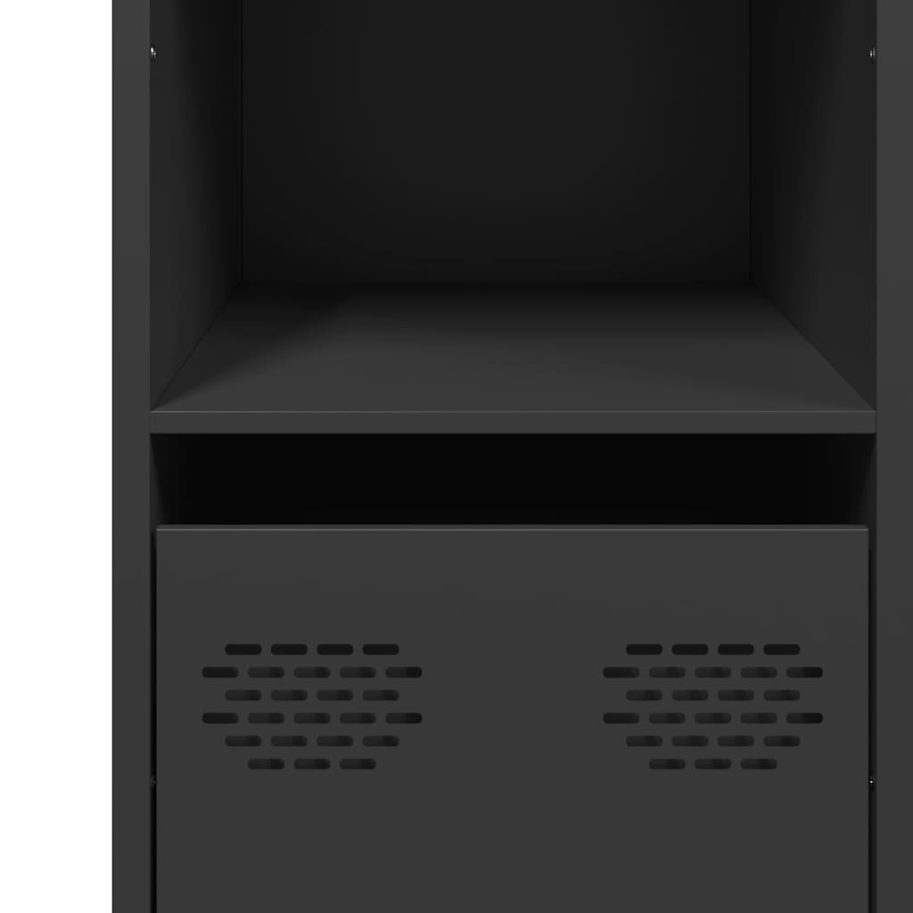 Buffet noir 101,5x39x73,5 cm acier laminé à froid