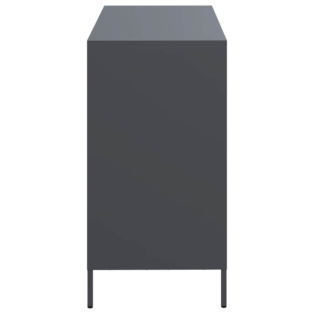Buffet anthracite 101,5x39x73,5 cm acier laminé à froid