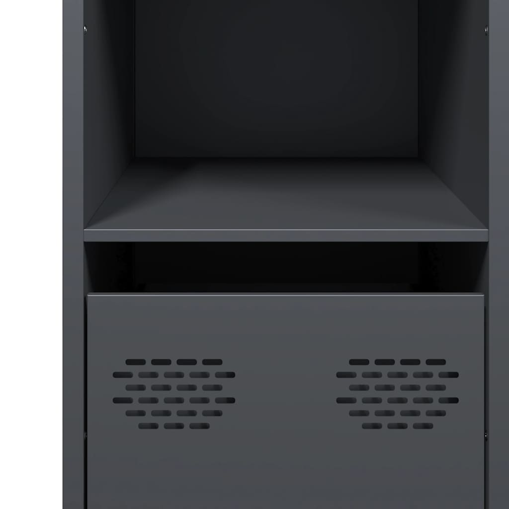 Buffet anthracite 101,5x39x73,5 cm acier laminé à froid