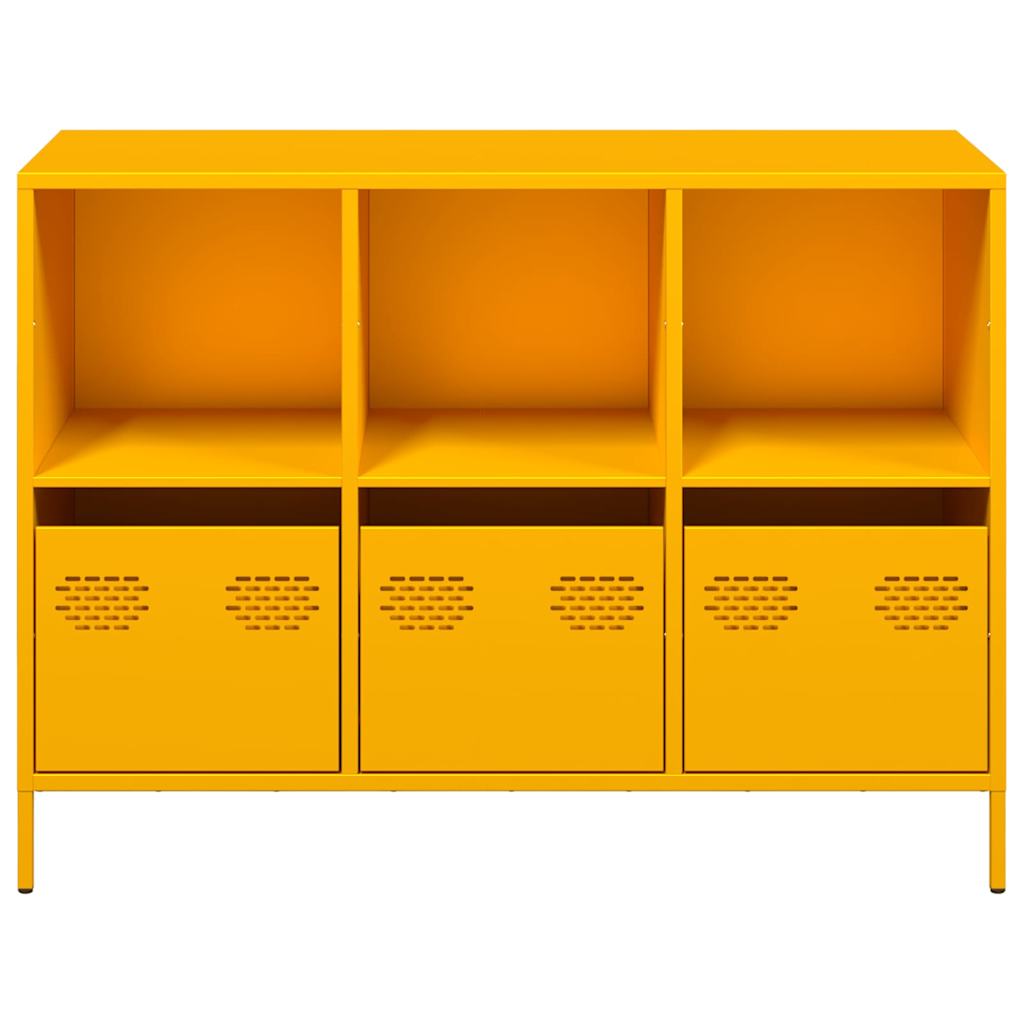 Buffet jaune moutarde 101,5x39x73,5 cm acier laminé à froid - XIOS